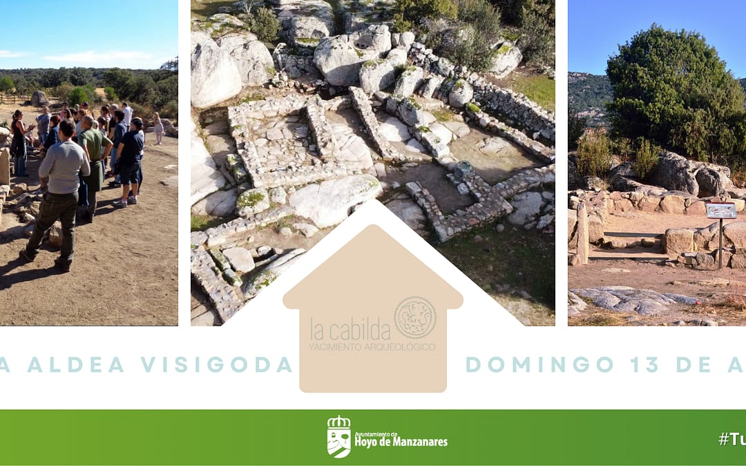 Mosaico de tres imágenes diferentes de las infraestructuras halladas en la aldea visigoda de La Cabilda